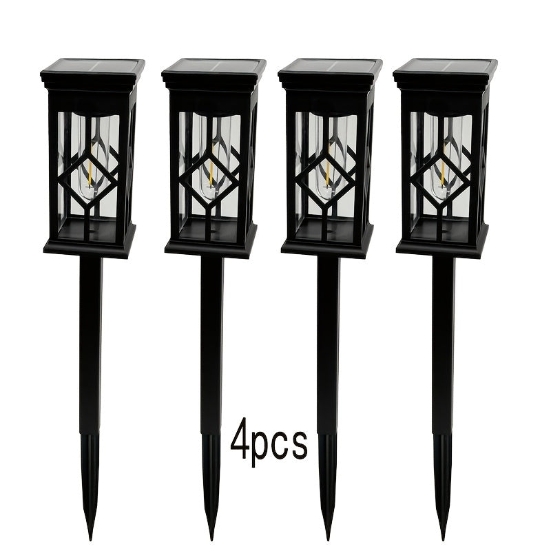 Lumière Rétro à Piquet de Terre à Filament de Tungstène - 4 pièces