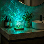 Lampe cube à reflets d'eau RVB, 16 couleurs et télécommande