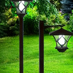 Lampadaire solaire lanterne sur mât, pose en tête ou en potence