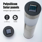 Lampe solaire borne en inox brossé, 27,8 cm, lot de 2 ou 4