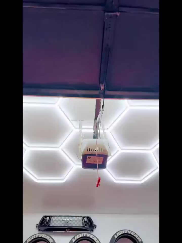 Plafonnier LED hexagonal en kit pour garage ou atelier, 24 à 68 tubes