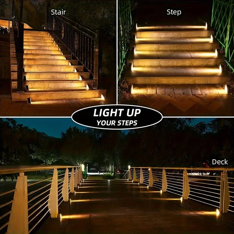 Applique solaire de marche triangulaire 24 LED, IP65, lot de 2