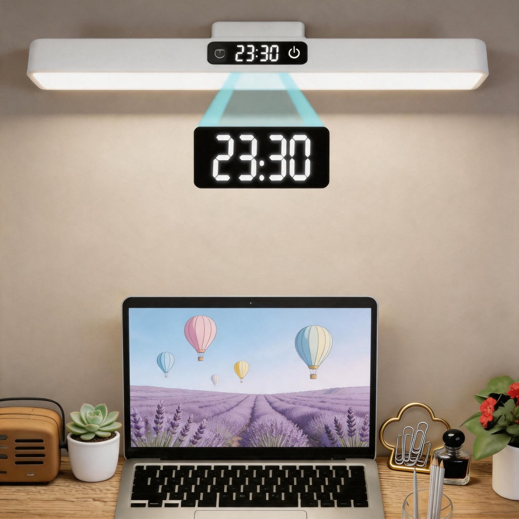 Applique de lecture LED à horloge, barre aimantée et télécommande