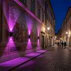 Applique murale solaire LED multicolore, faisceau haut et bas