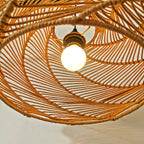 Abat-jour spirale ajouré en corde de papier, Ø 41 x H 21 cm