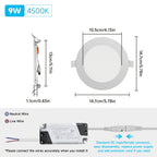 Pack de 12 9W Blanc Naturel