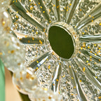 Abat-jour fleur de lotus translucide à paillettes dorées, Ø 25 cm