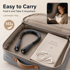 Lampe de lecture tour de cou grise rechargeable USB-C, 143 g