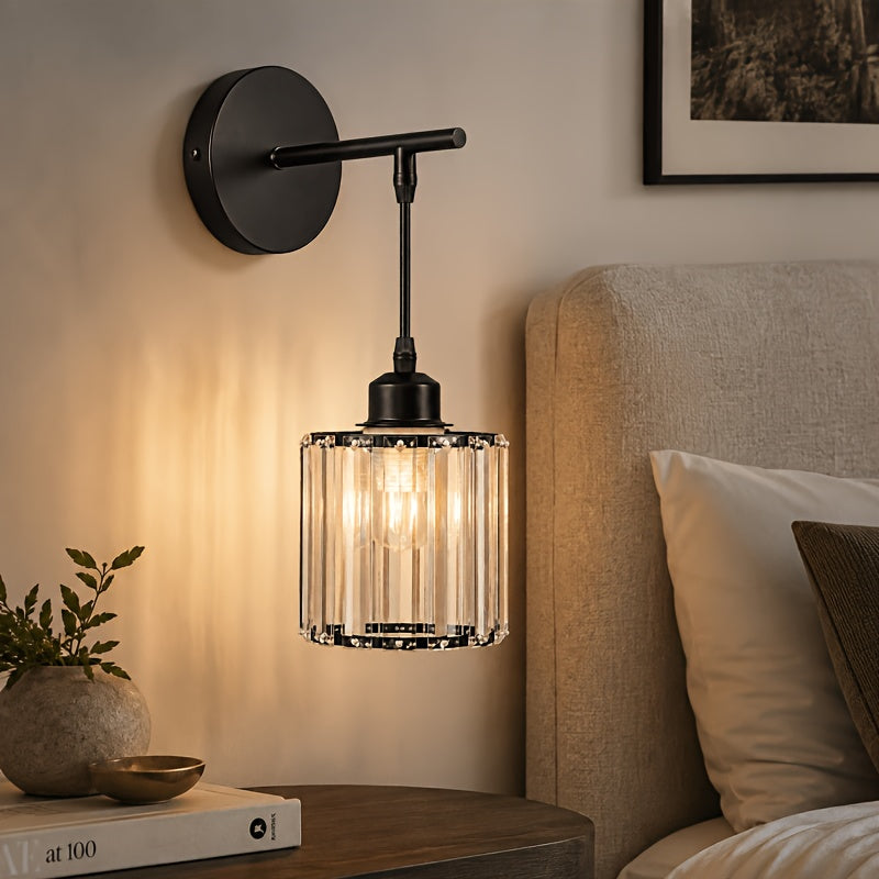 Lampe murale en cristal