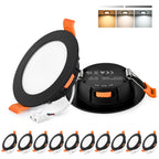 Spot LED encastrable lot de 10, 5 W, trois teintes, IP44