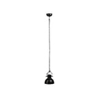 Suspension noire sur chaîne, dôme Ø 21 cm à intérieur cuivré