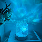 Lampe d'ambiance vague d'eau Ø 8 cm, tactile et télécommande à pile