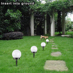 Lot de 6 boules solaires de jardin blanches sur piquet, IP65