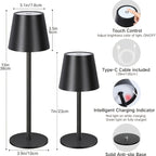 Lampe sans fil en aluminium mat à tige raccourcissable, 38 cm
