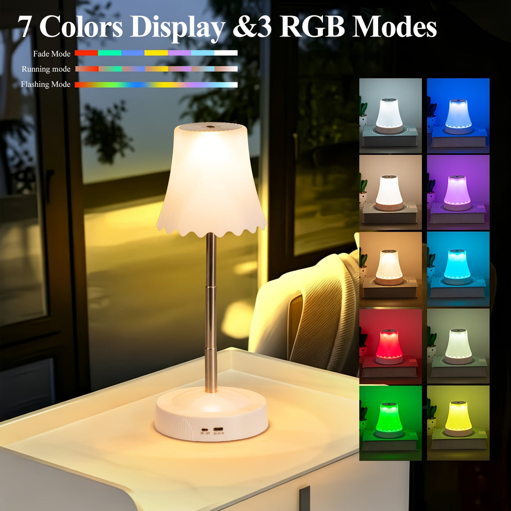Lampe de table télescopique sans fil à commande gestuelle et RVB