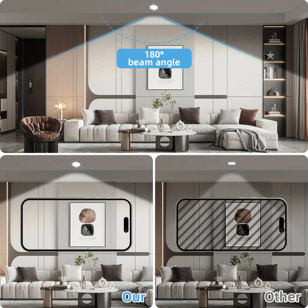 Lot de 20 spots LED ronds encastrés, 3W à 24W, de Ø 8,2 à 29,5 cm