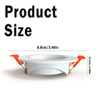 Support de spot encastrable orientable blanc Ø 8,8 cm, lot de 2