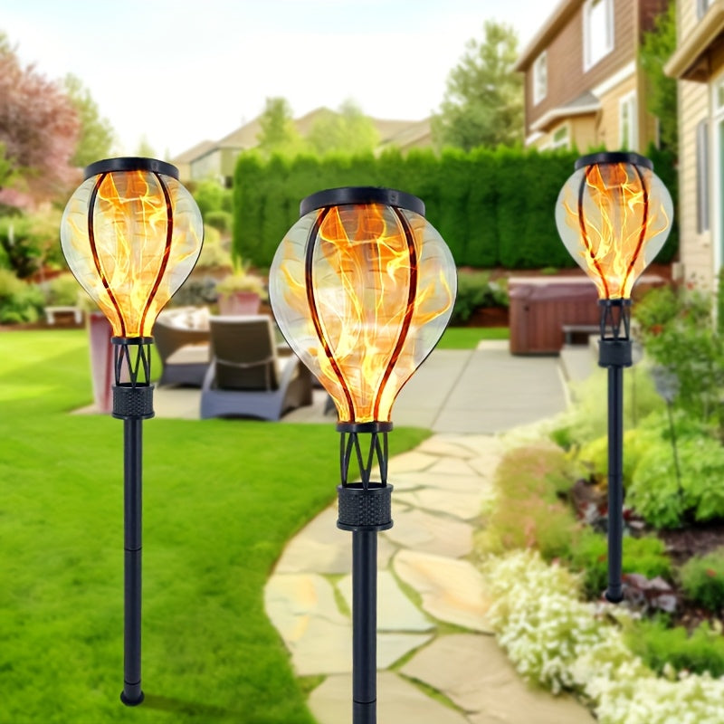 Lanterne solaire montgolfière transparente, à piquer ou suspendre