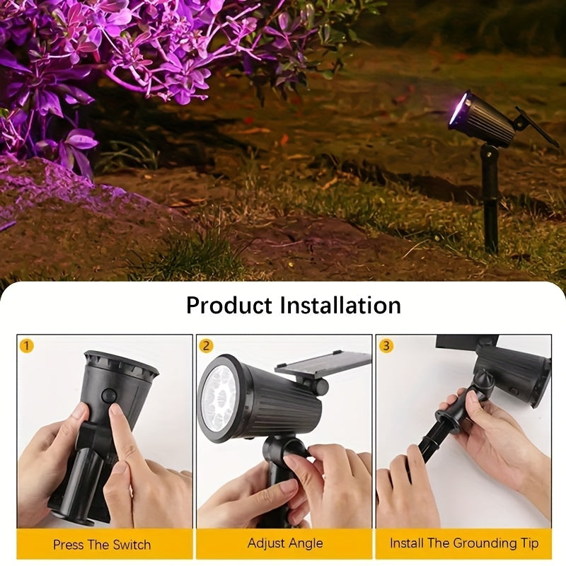 Spot solaire à piquet 9 LED orientable IP65, lot de 2 ou 3