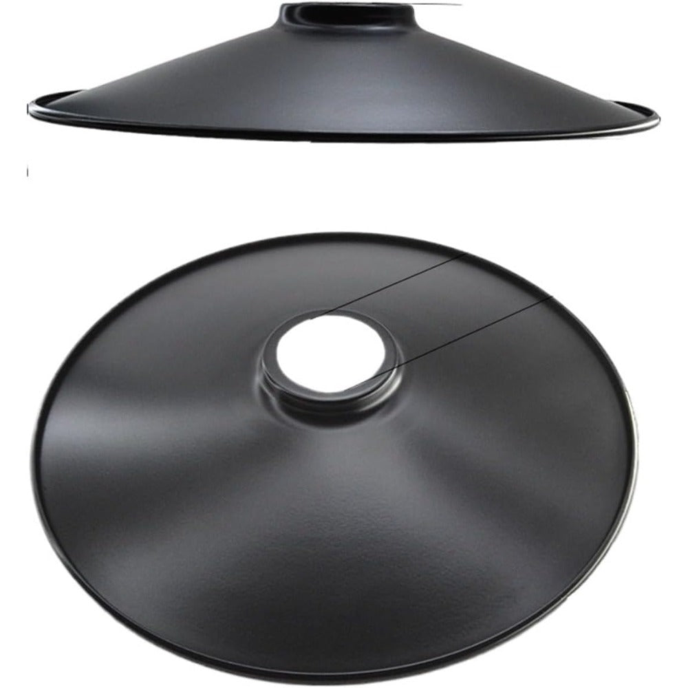 Abat-jour soucoupe en métal noir pour suspension, lot de 4, Ø 25,5 cm