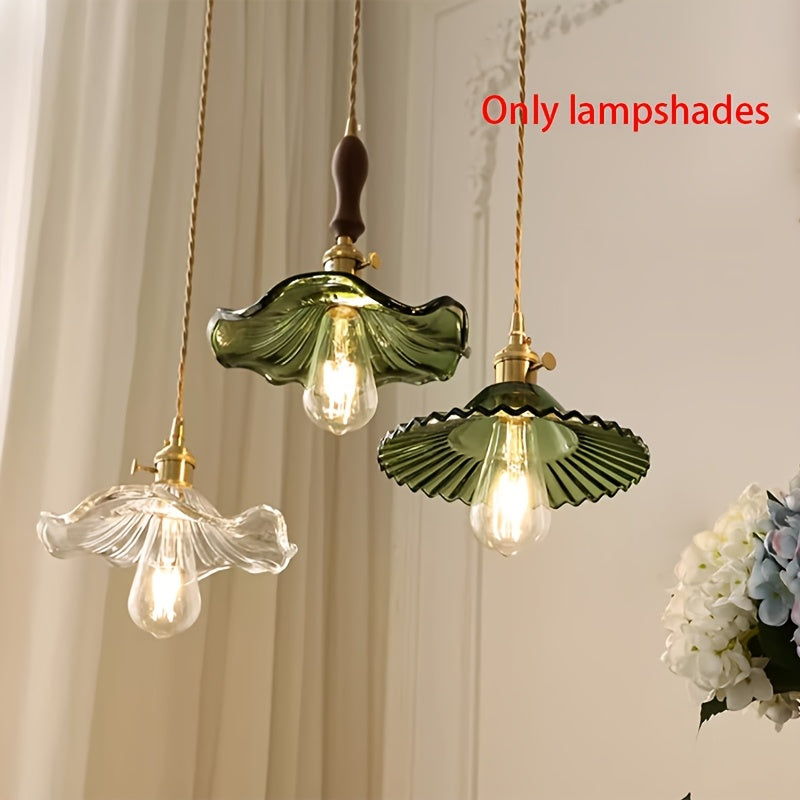 Verre de remplacement transparent ondulé en corolle, Ø 23 cm