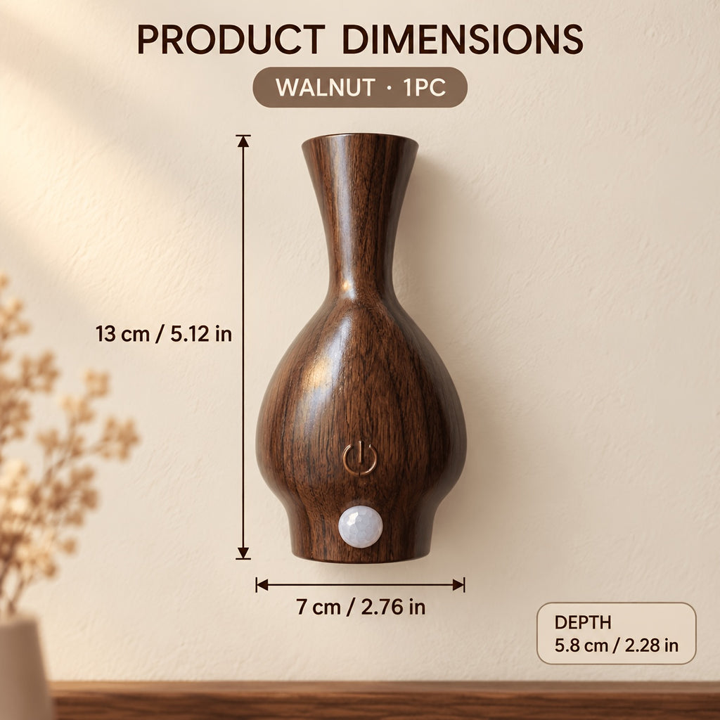 Applique vase LED à détecteur effet bois ou pierre, par 1 ou 2