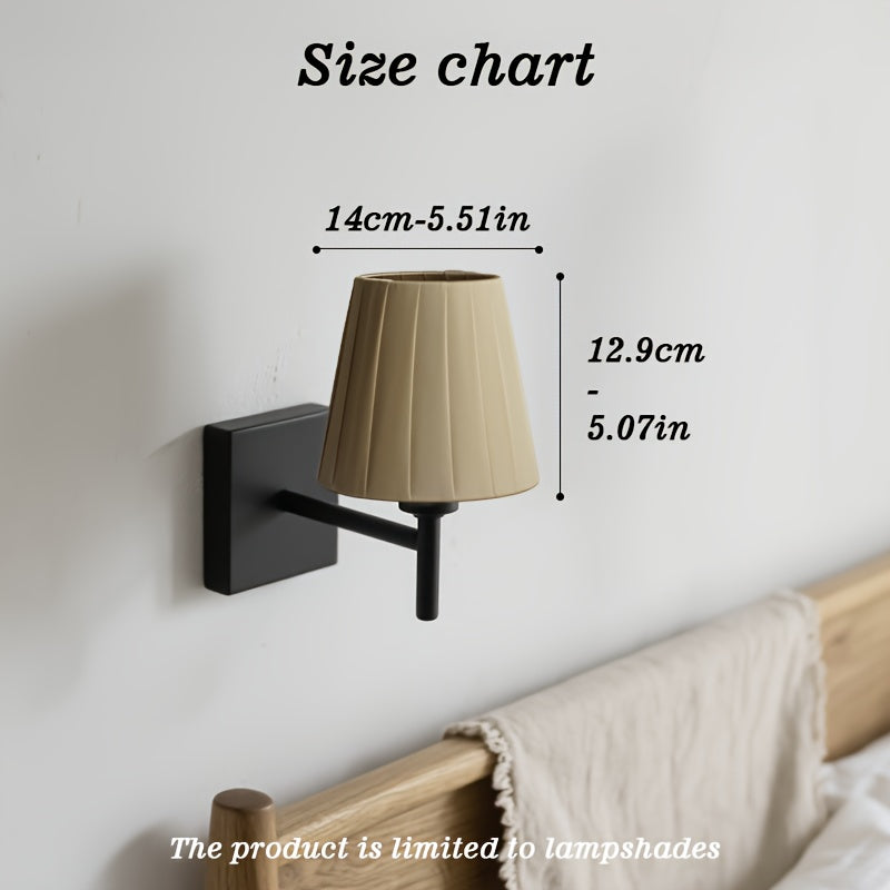 Lot de 3 abat-jour plissés beige à pince, Ø 14 x H 12,9 cm