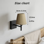 Lot de 3 abat-jour plissés beige à pince, Ø 14 x H 12,9 cm