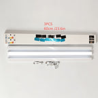 Lot de 3 réglettes LED extra-longues 60 cm à détecteur, sans fil