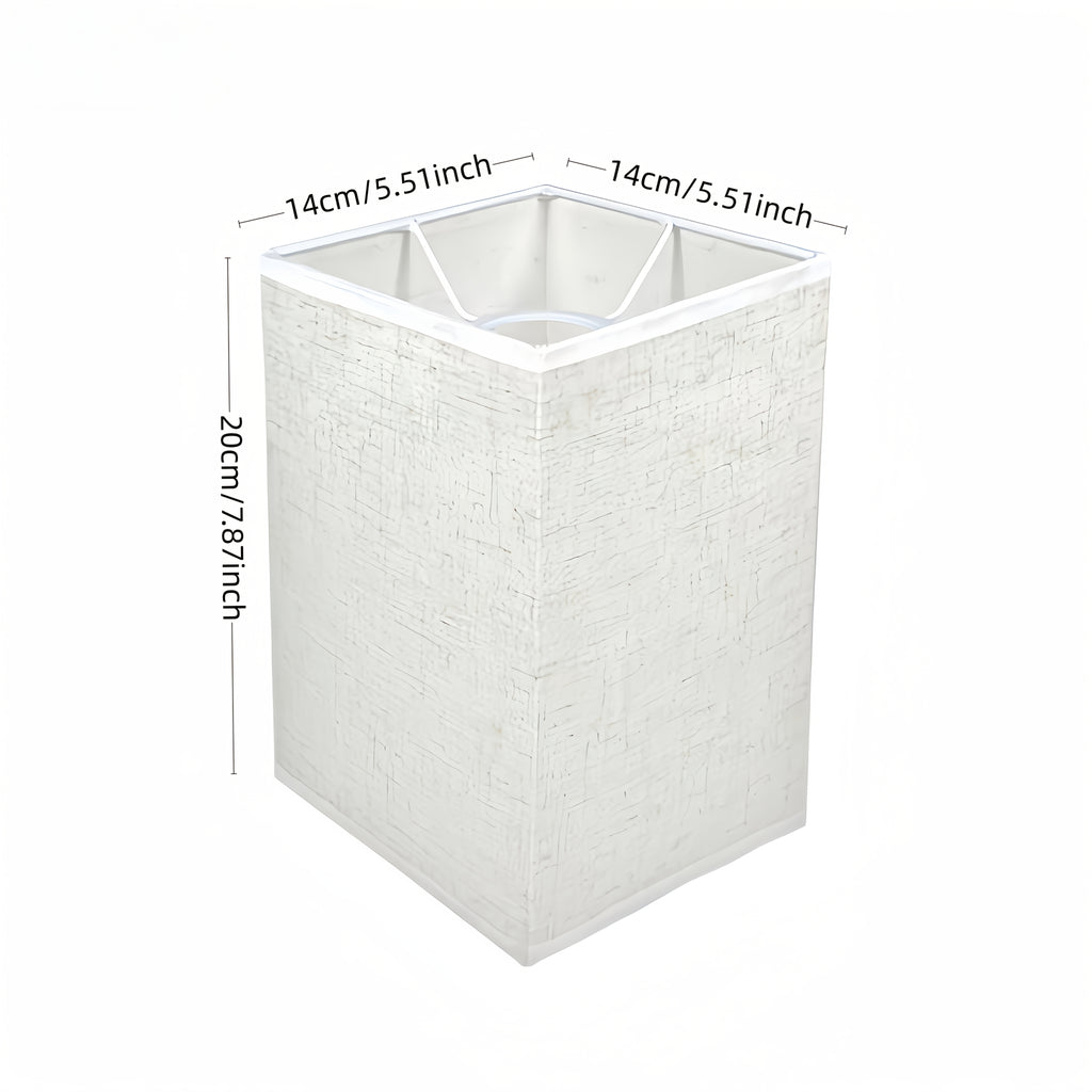 Lot de 2 abat-jour rectangulaires blanc cassé, 14 x 14 x H 20 cm