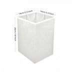 Lot de 2 abat-jour rectangulaires blanc cassé, 14 x 14 x H 20 cm