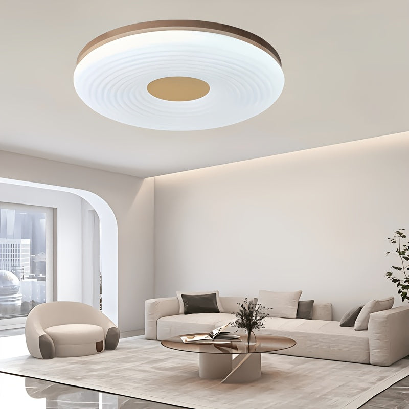 Plafonnier LED rond Ø 40 cm à télécommande, diffuseur ondulé