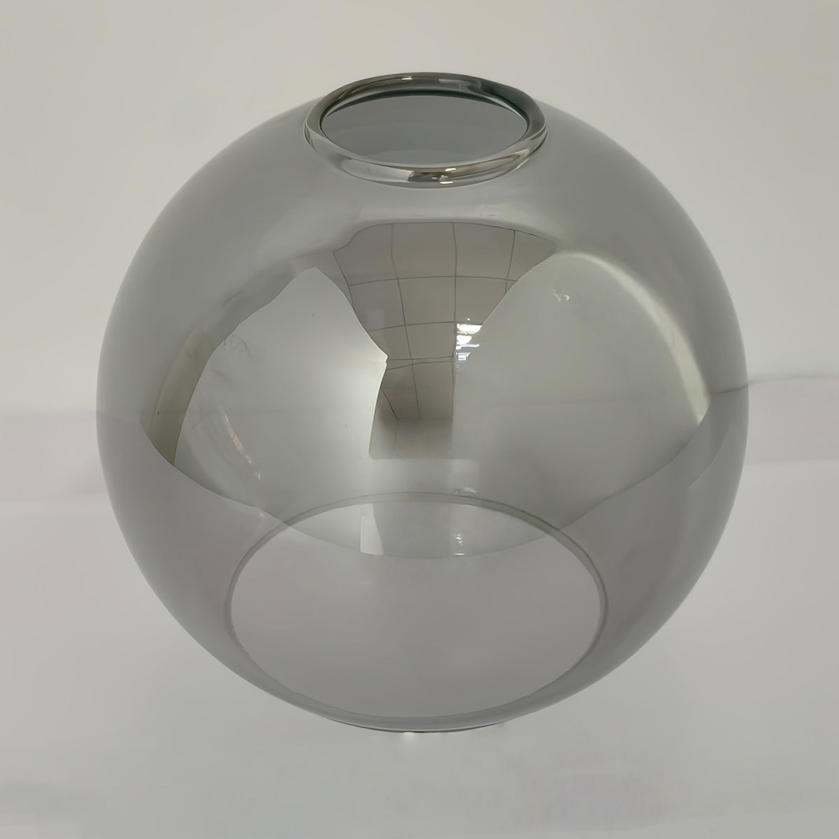Globe en verre fumé gris pour plafonnier et applique