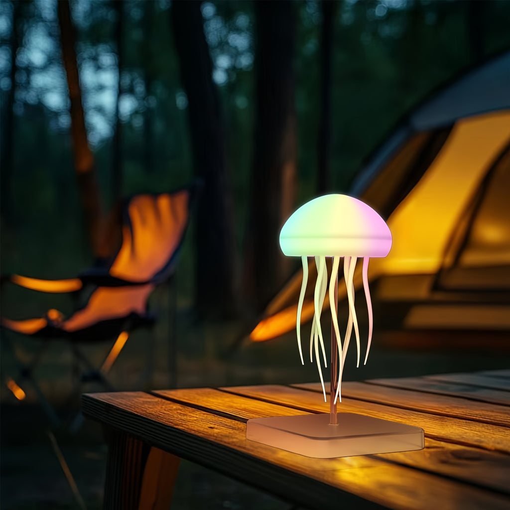 Lampe méduse sans fil RVB, télécommande et commande tactile