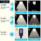 Applique solaire à détecteur façon réverbère COB, lot de 4
