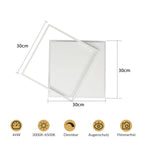 Plafonnier LED à deux carrés superposés de 30 cm, 44 W, noir ou blanc