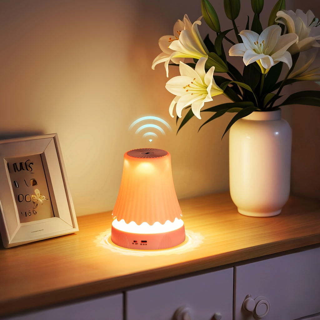 Lampe gestuelle sans fil en cloche, RVB, blanc, orange ou rose