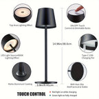 Lampe de chevet sans fil IPX7 en aluminium, lot de 2 ou 4
