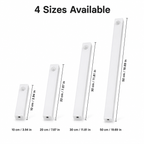 Lot de 3 barres LED à détecteur PIR et interrupteur, 20 à 50 cm