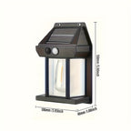 Applique solaire maisonnette compacte à détecteur, 3 modes, lot de 2