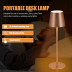 Lampe sans fil en aluminium mat à tige raccourcissable, 38 cm