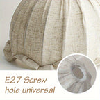 Abat-jour en lin à bord volanté, forme cloche Ø 22 x H 16,2 cm