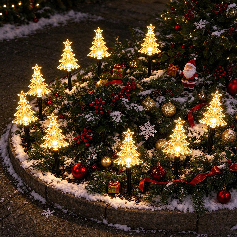 Une allée de sapins pour accueillir les fêtes