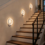 Applique murale anneau LED blanche rechargeable à télécommande