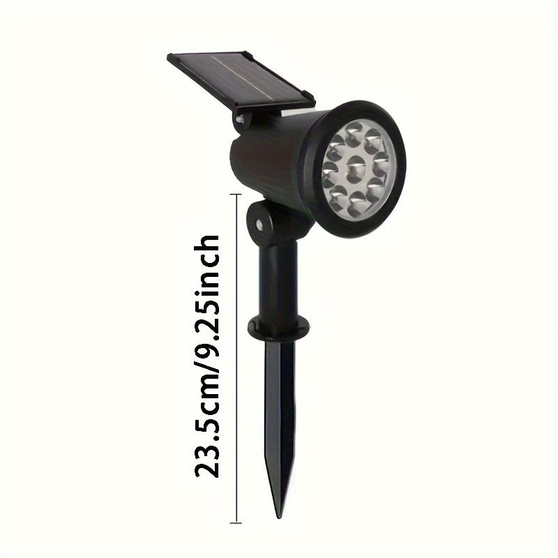 Spot solaire extérieur à piquet, 9 LED aux couleurs changeantes
