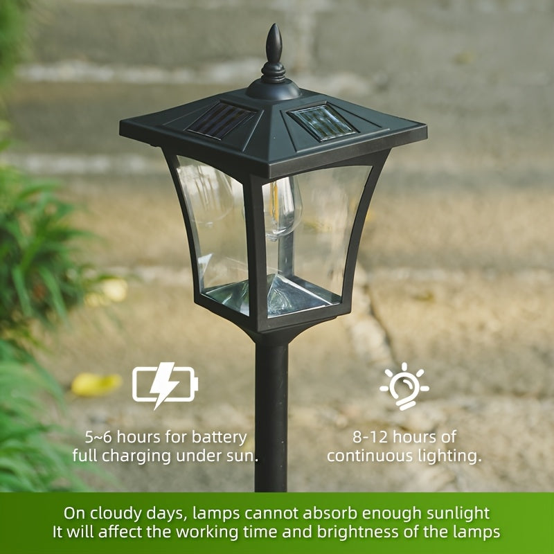 Lampadaire solaire vintage à jardinière, hauteur 100, 125 ou 150 cm