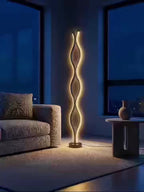 Lampadaire LED ondulé à perles effet cristal, alimenté par USB