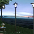 Lampadaire solaire lanterne sur mât, pose en tête ou en potence