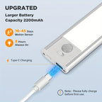 Réglette LED rechargeable à interrupteur à glissière, 20 à 40 cm