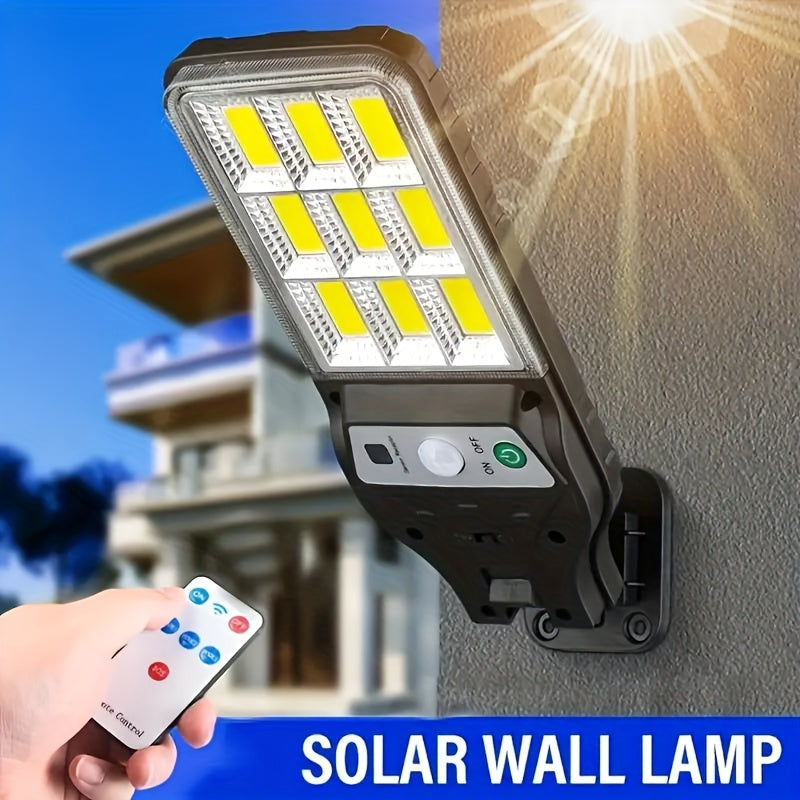Applique solaire à détecteur façon réverbère COB, lot de 4